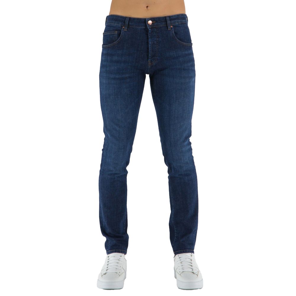 Blue Cotton Men's Jeans