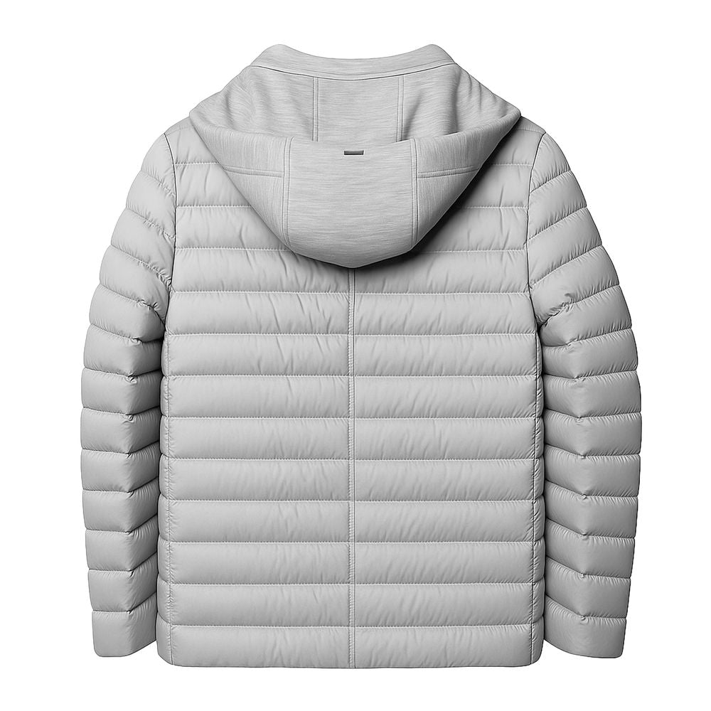 Gray Polyamide Men Jacket