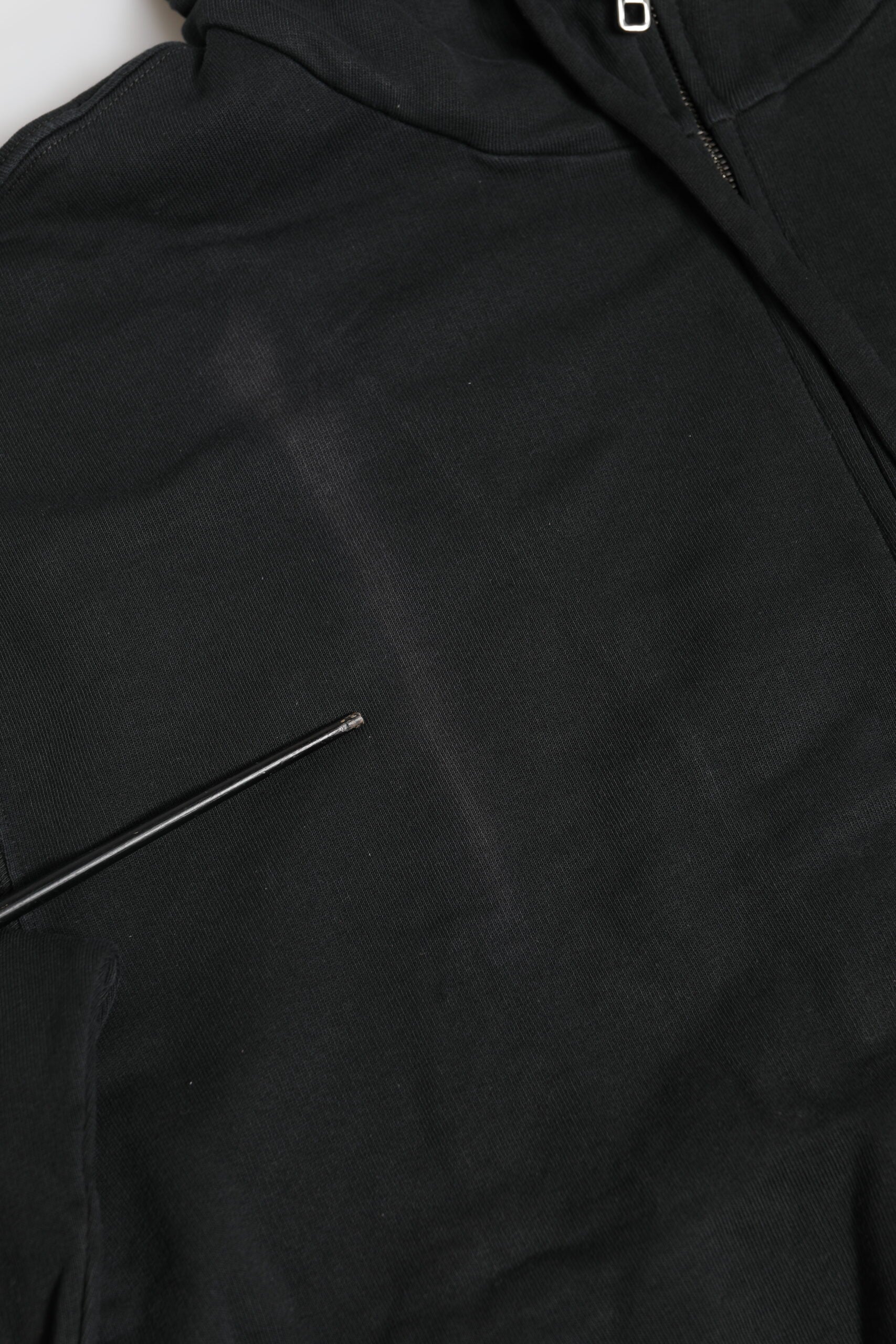 Black Logo FullZip Hooded Sweatshirt Sweater