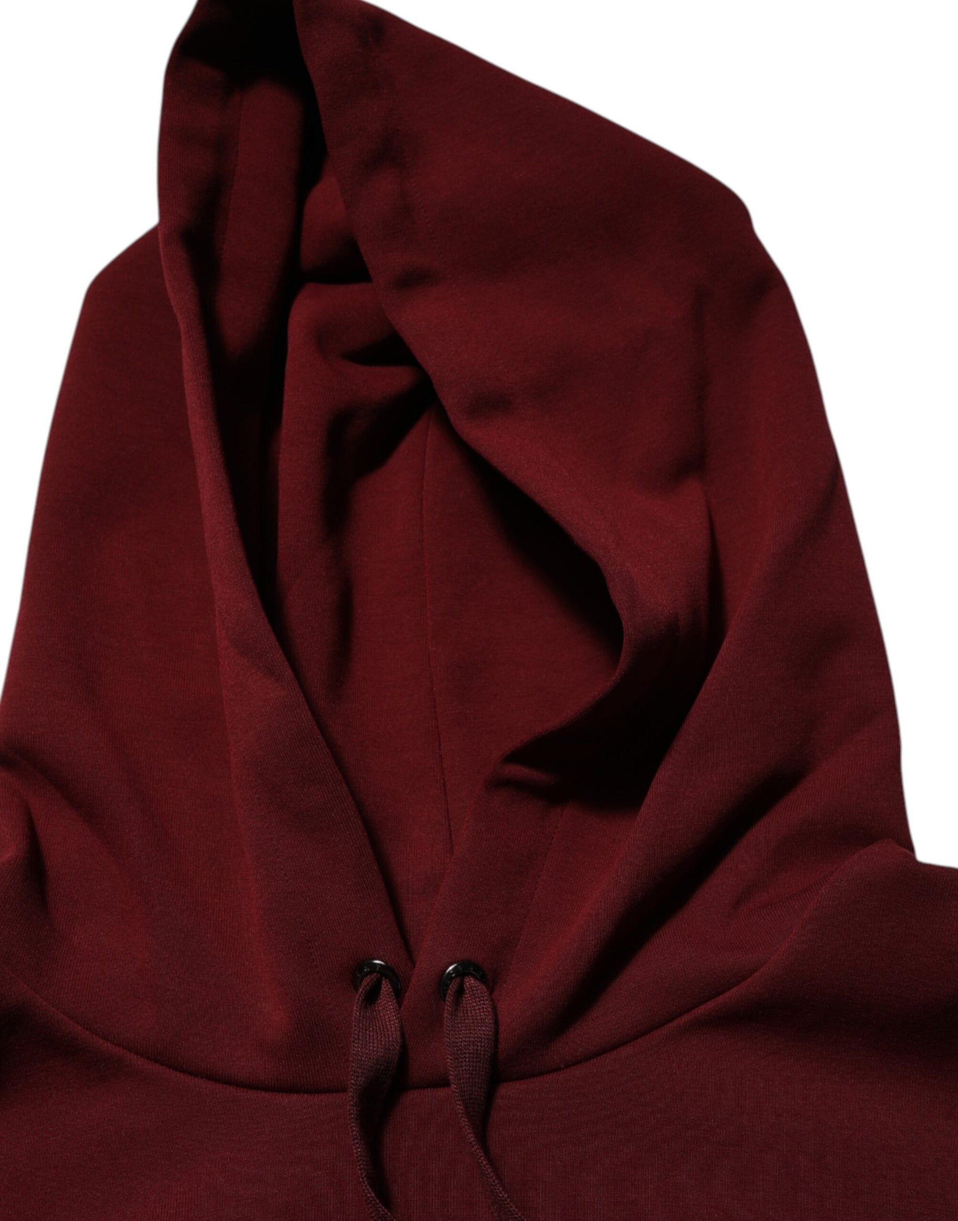 Maroon Embossed Logo Hooded Sweatshirt Sweater