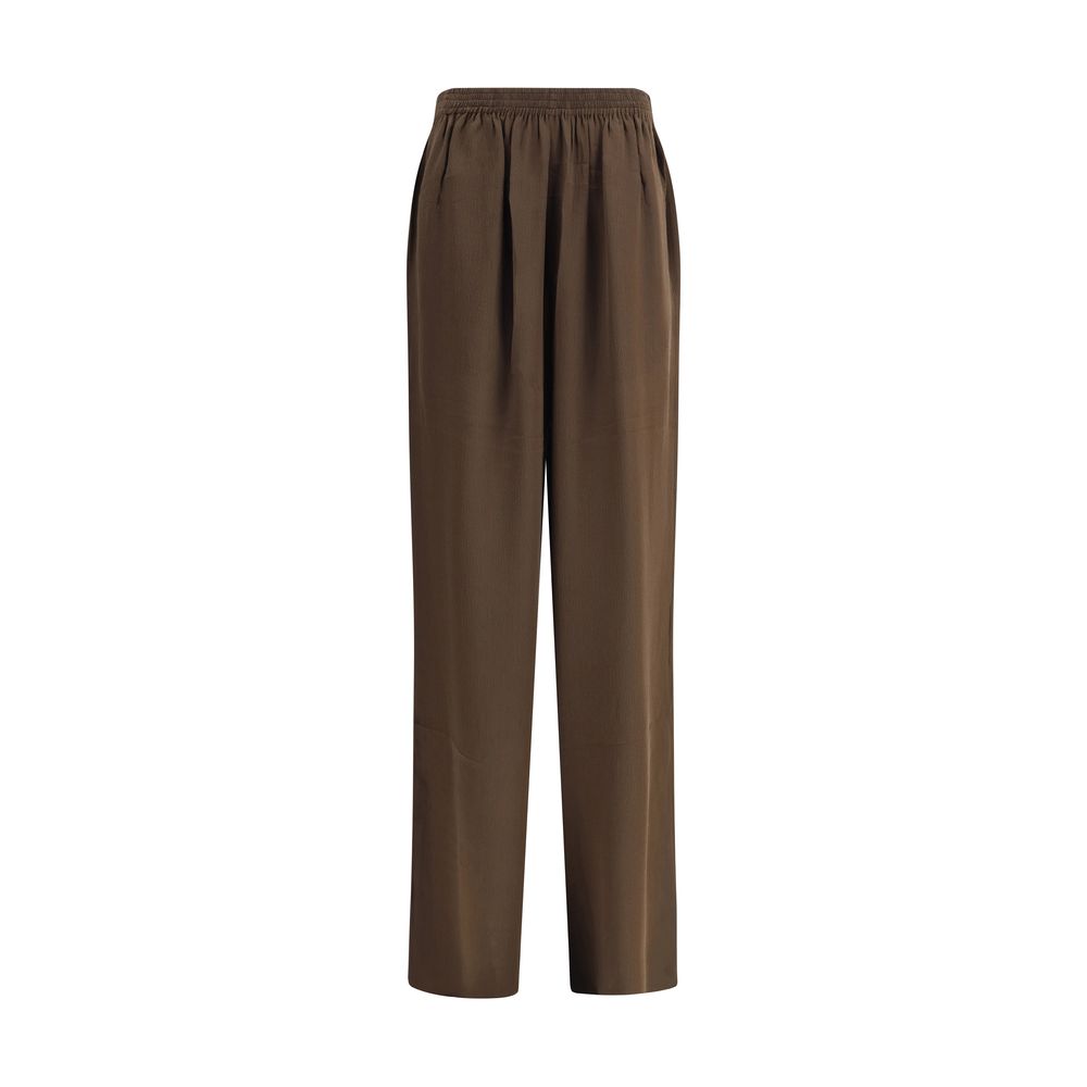 Brown Silk Pants