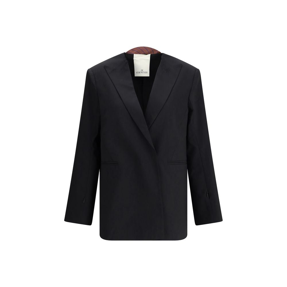 Black Polyester Blazer