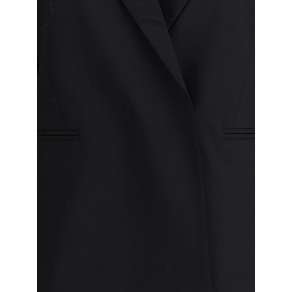 Black Polyester Blazer