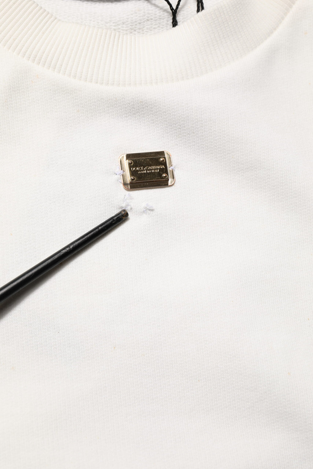 White DG Logo Crew Neck Sweatshirt Sweater