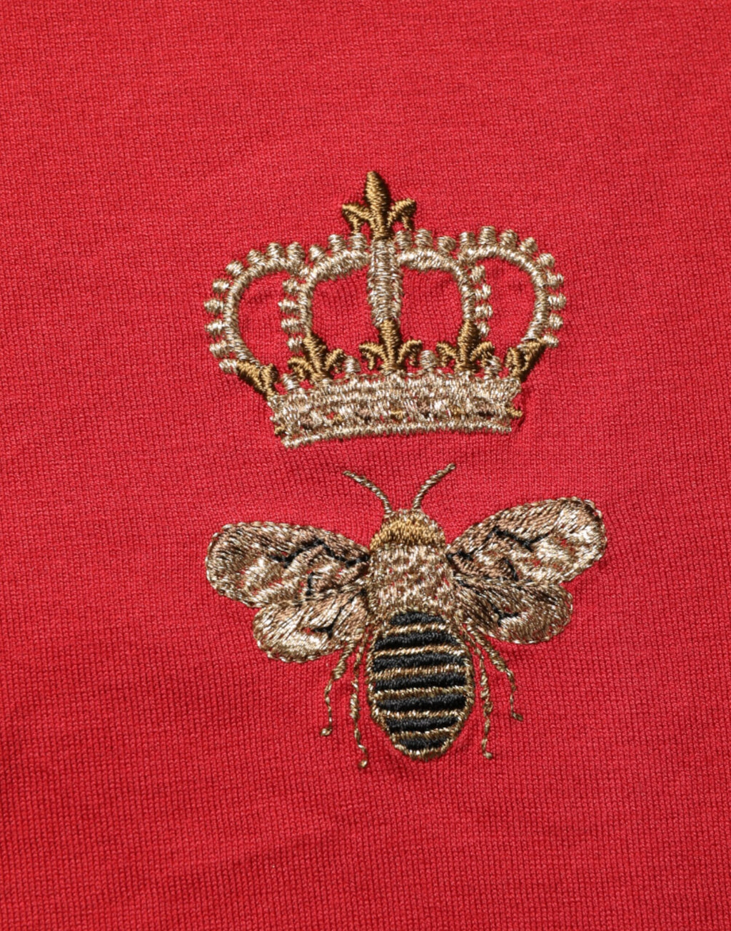 Red Crown Bee Cotton Short Sleeve T-shirt