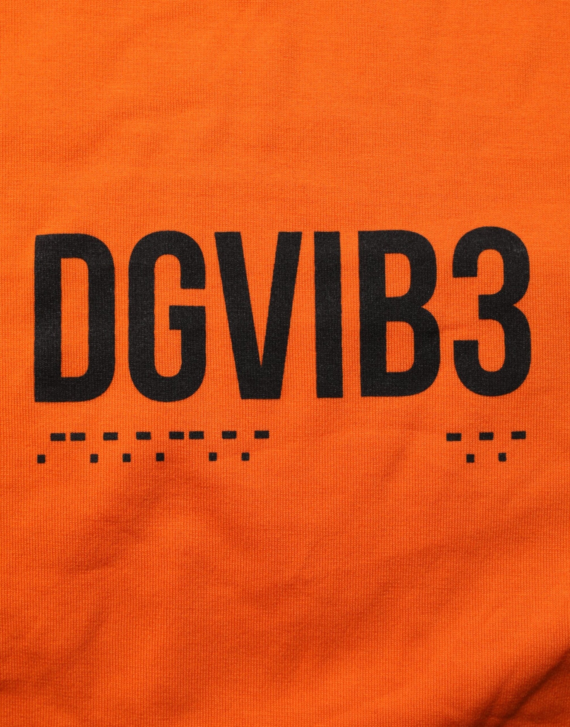 Orange DGVIB3 Crew Neck Short Sleeves T-shirt