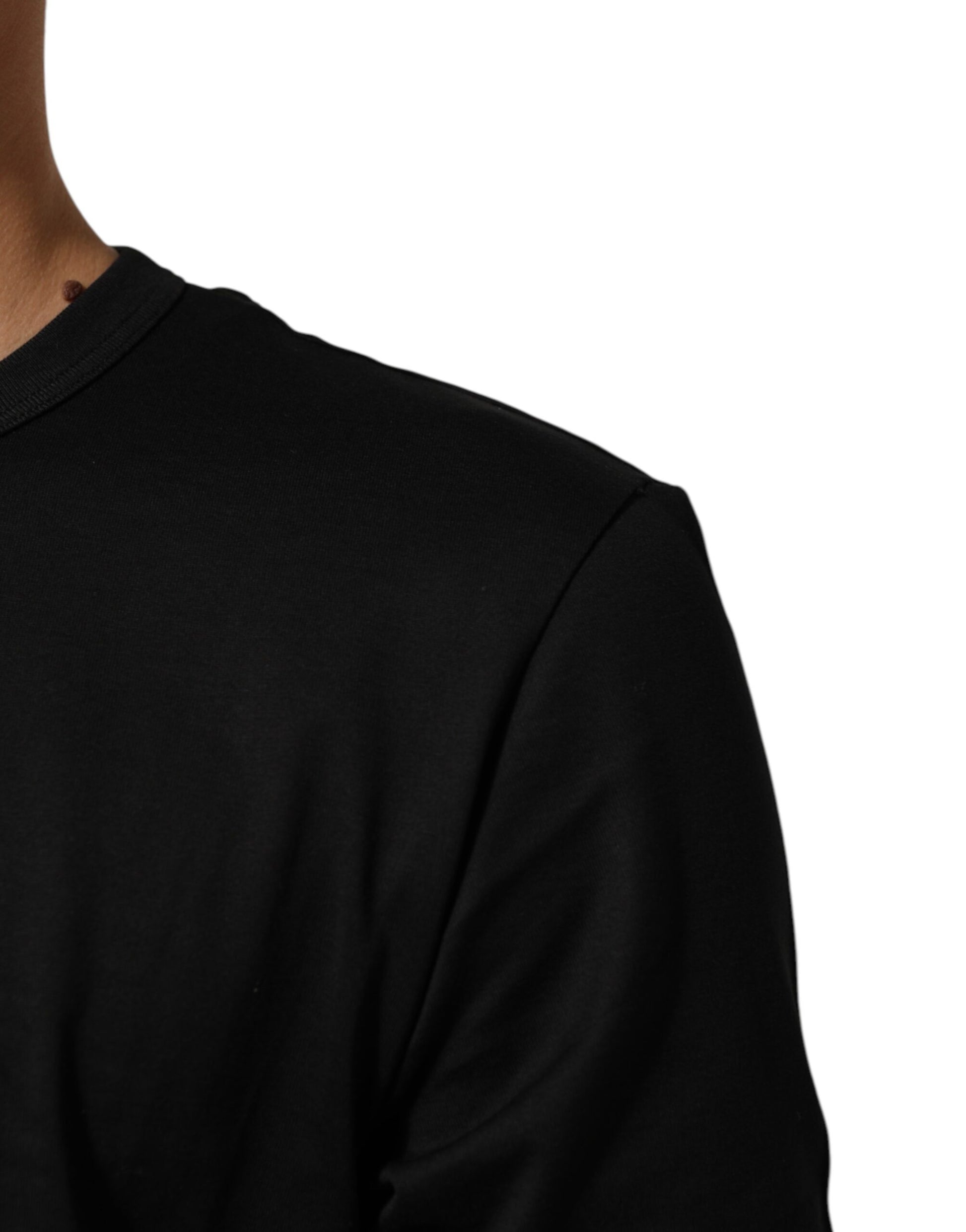 Black Goodluck 2021 Cotton Crew Neck T-shirt