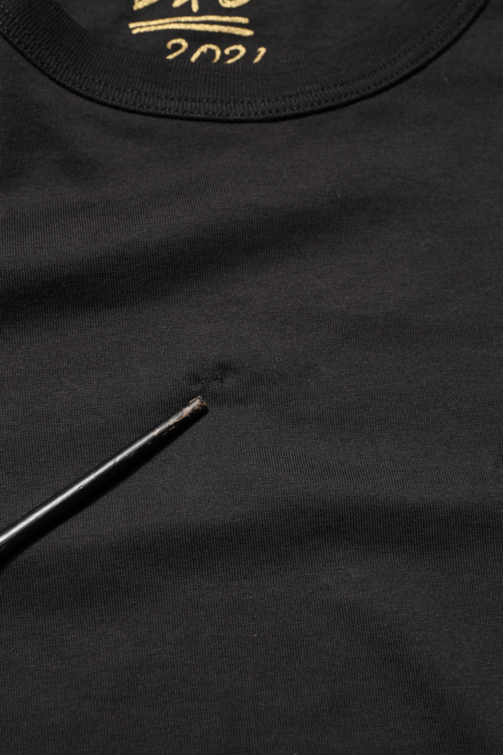 Black Goodluck 2021 Cotton Crew Neck T-shirt