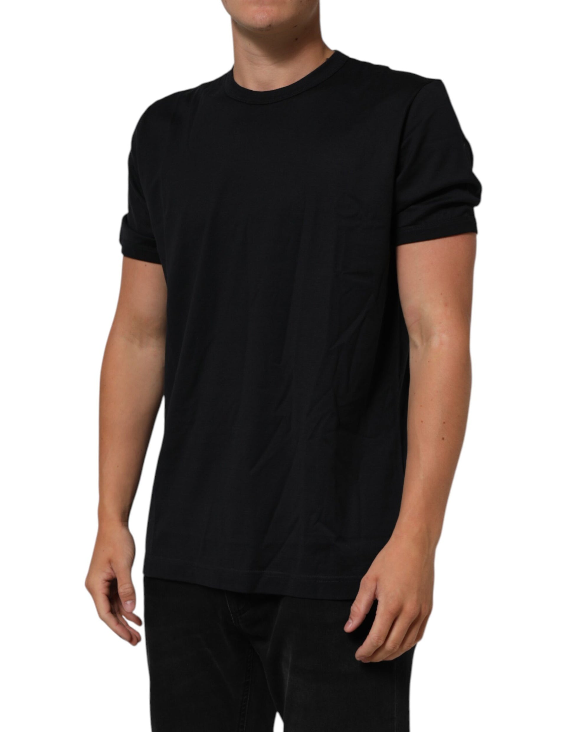 Black Goodluck 2018 Cotton Crew Neck T-shirt