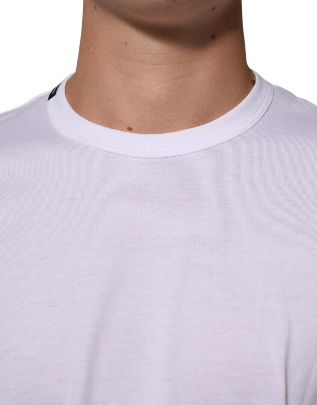 White Goodluck 2021 Cotton Crew Neck  T-shirt