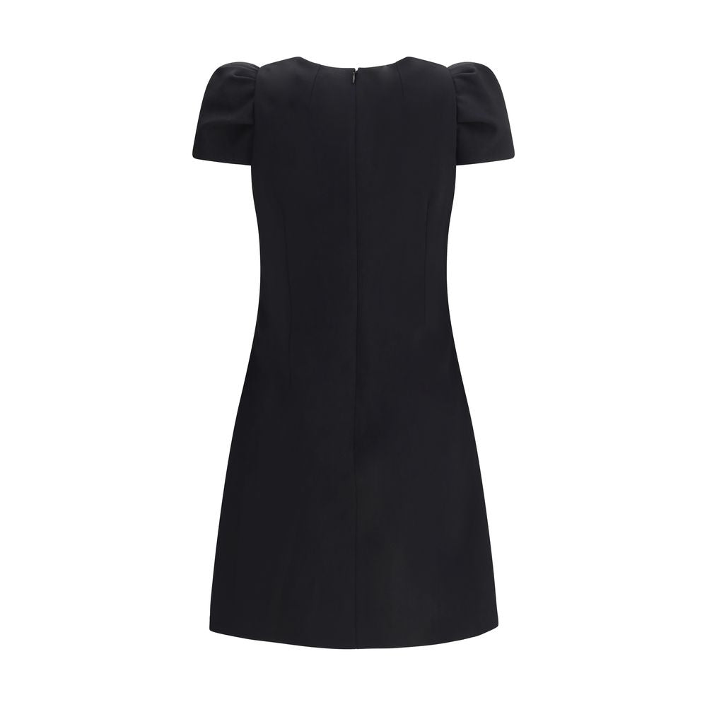 Black Wool Casual Dress