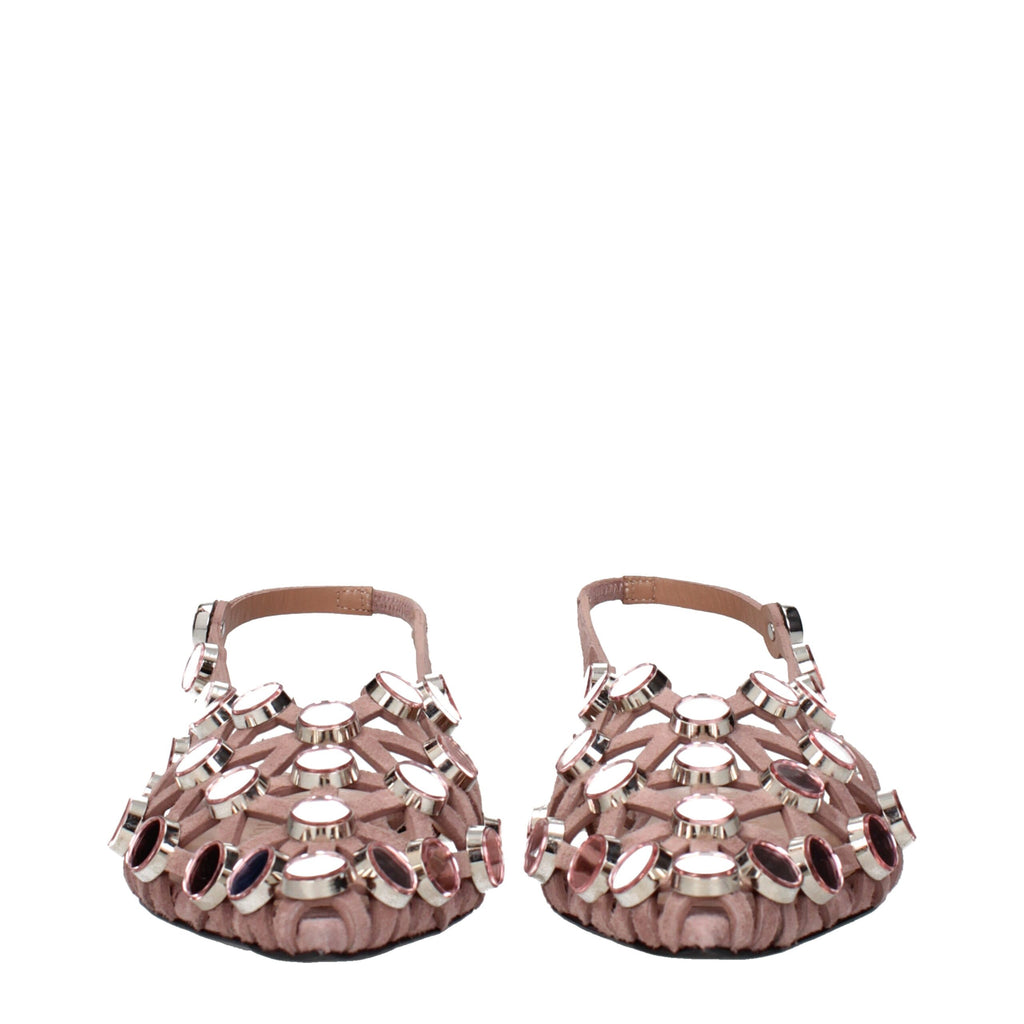 Pink Leather Ballet Flats