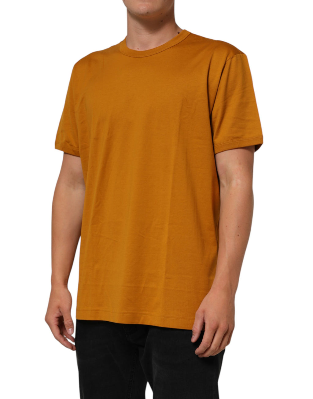 Golden Brown Crew Neck Short Sleeve T-shirt