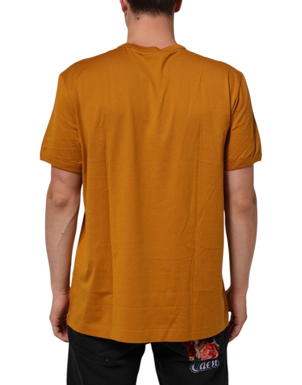 Golden Brown Crew Neck Short Sleeve T-shirt