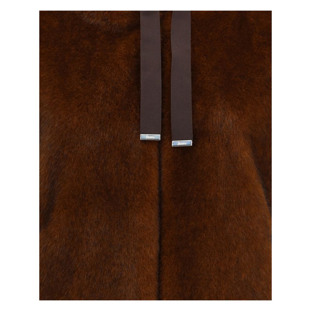 Hooded Jacket in eco-fur