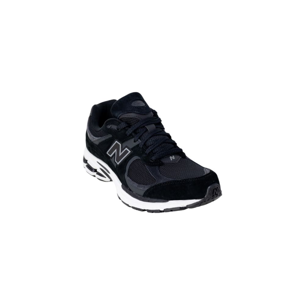 Black Polyester Athletic Sneakers
