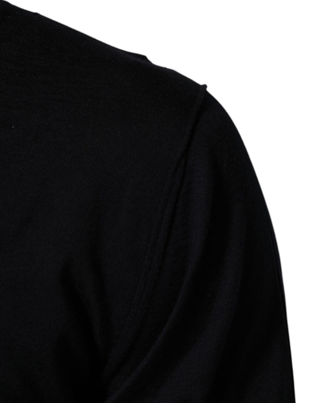 Black Cashmere Knit V-Neck Pullover Sweater