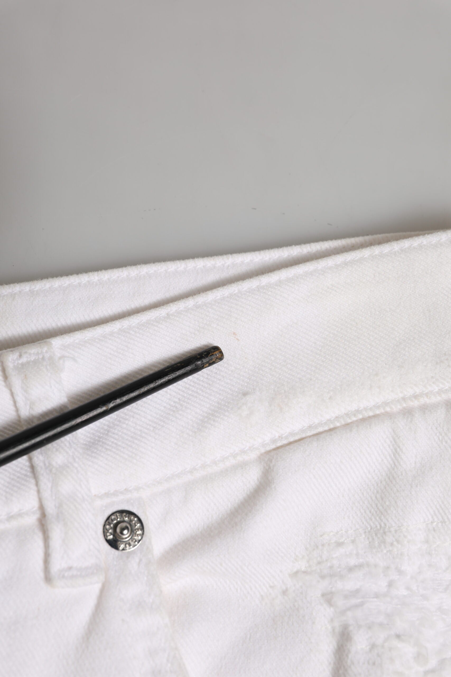 White Cotton Tattered BOYFRIEND Denim Jeans