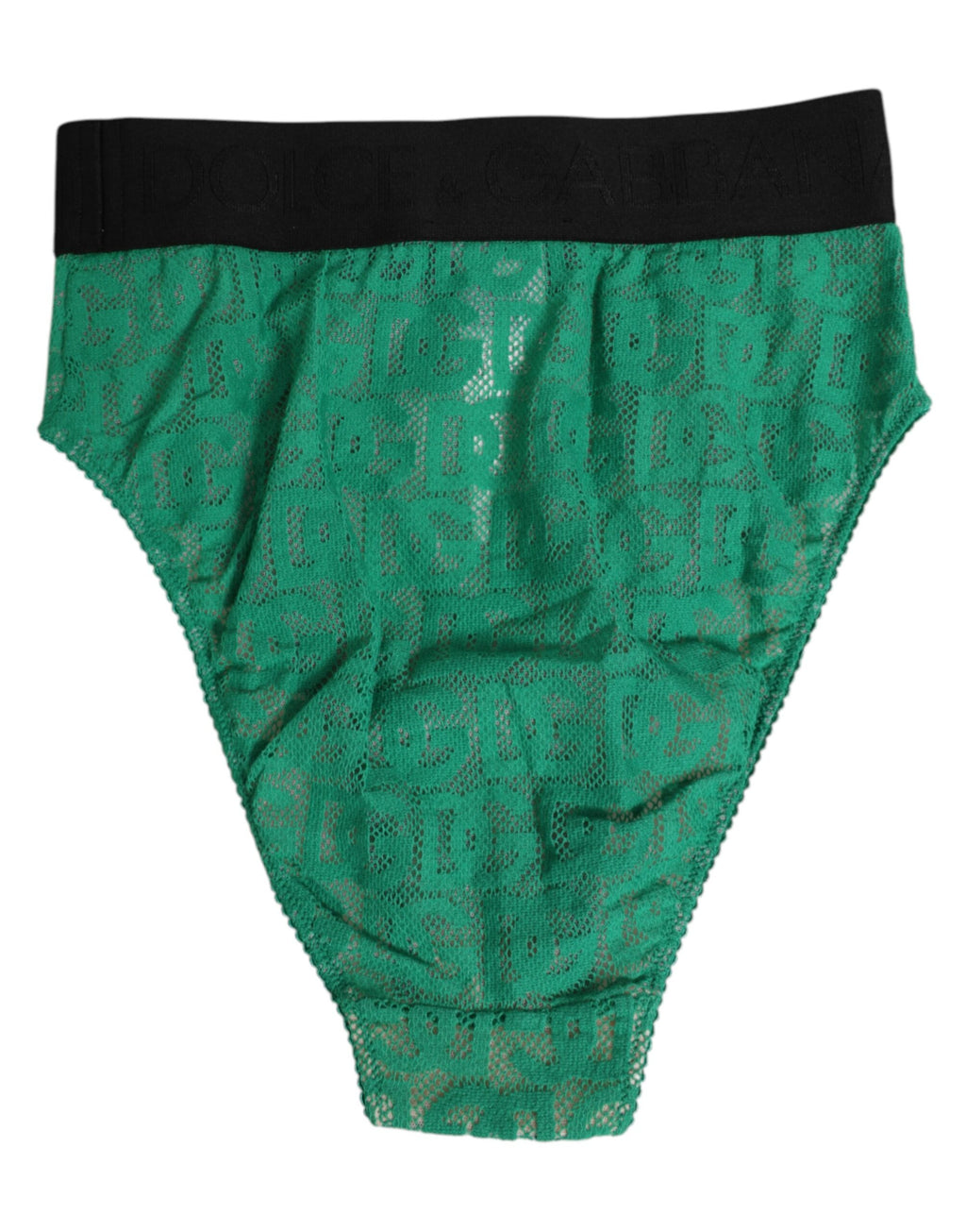 Green DG Logo Lace High Brief Panty Underwear