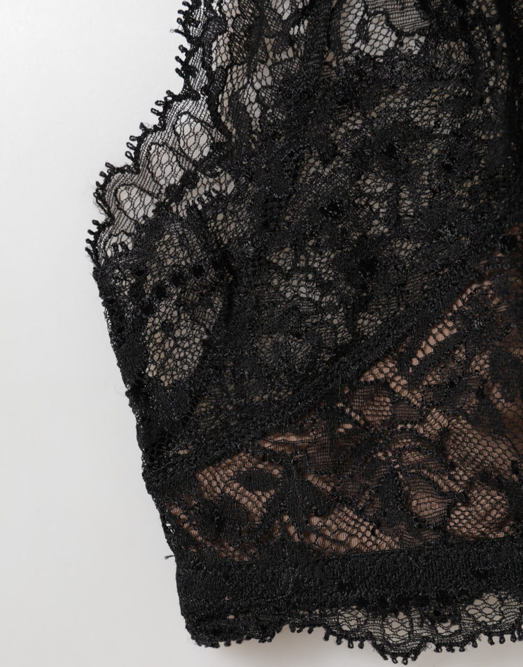 Black Floral Lace Mesh High Brief Panty  Underwear