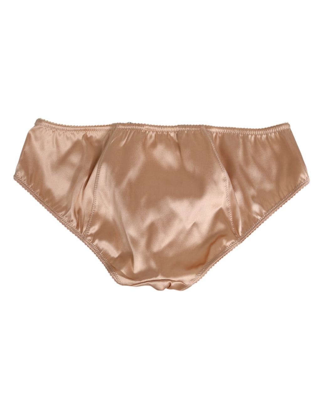 Nude Beige Silk Satin Stretch Bow Briefs Underwear