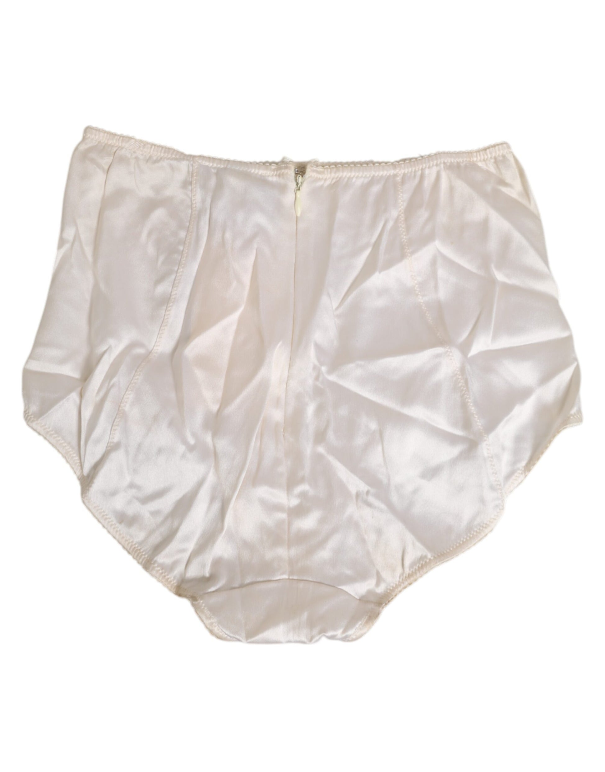 Off White Silk High Waist Girdle Panty Underwear