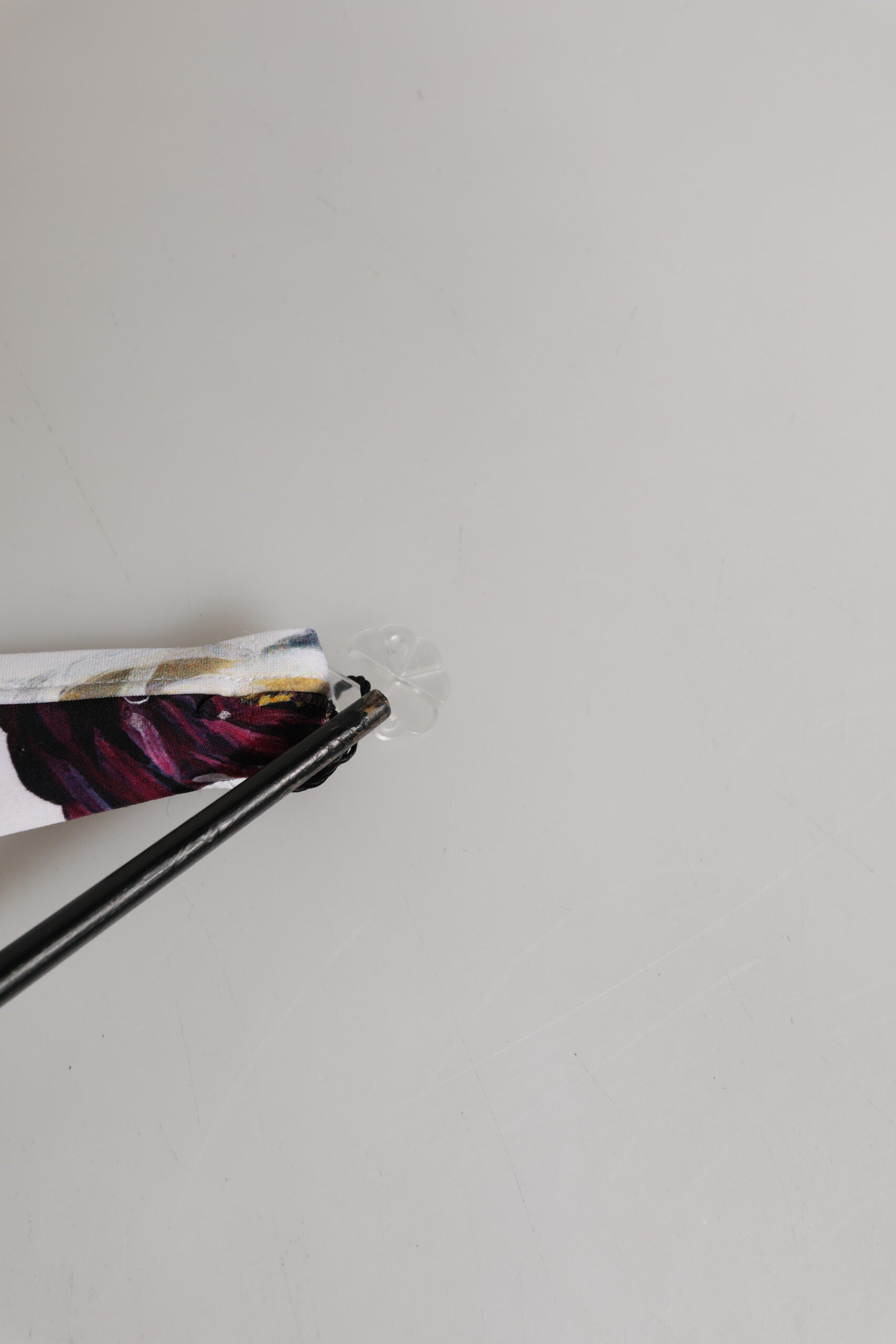 White Floral Print Halter Bikini Top Swimwear