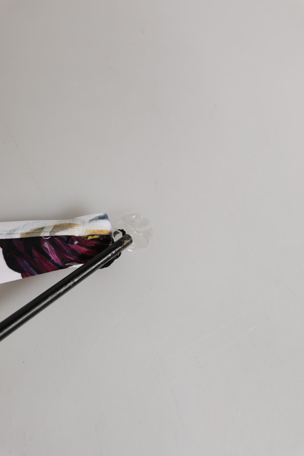 White Floral Print Halter Bikini Top Swimwear