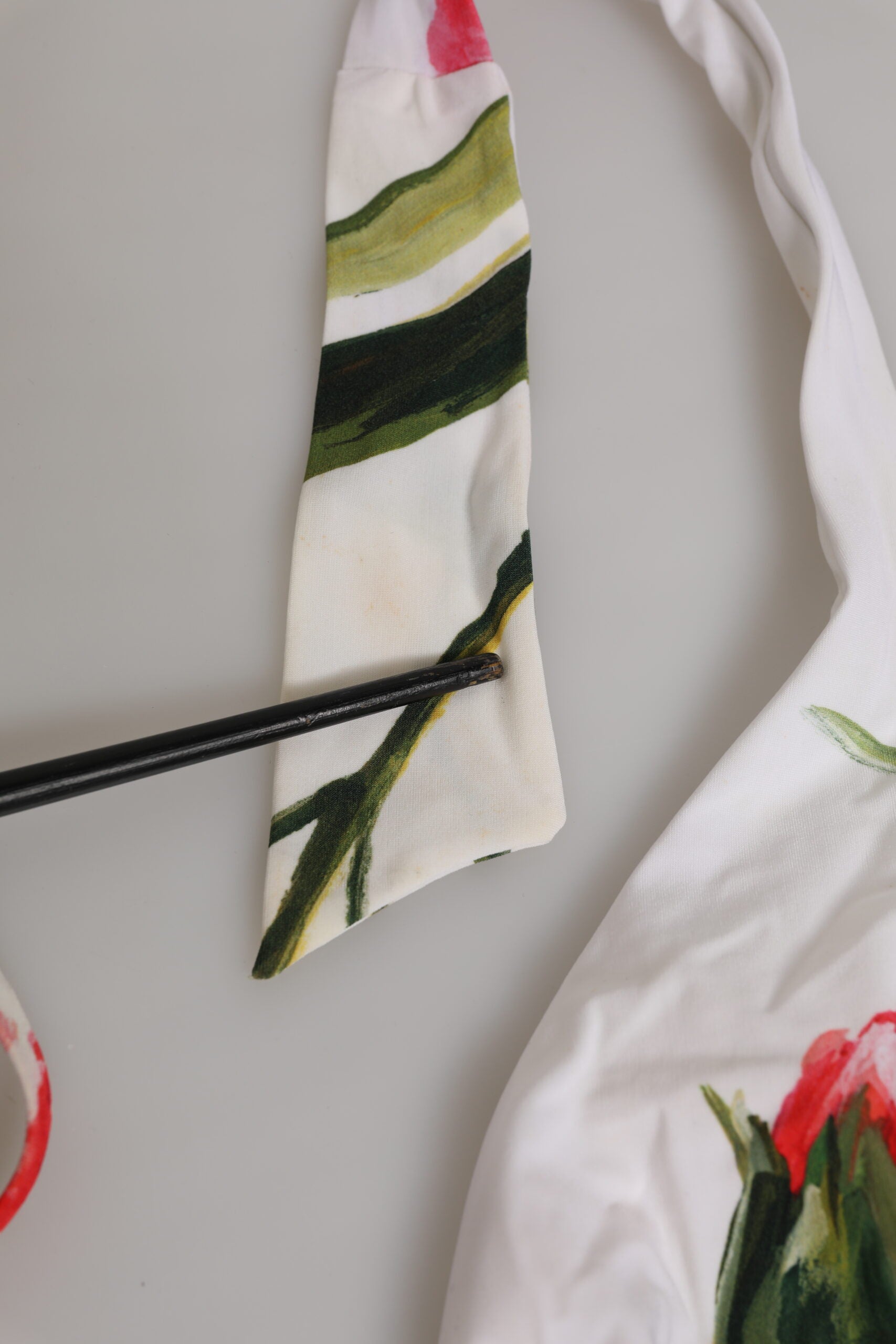 White Floral Swimsuit 2 Piece Top Bottom Swimwear