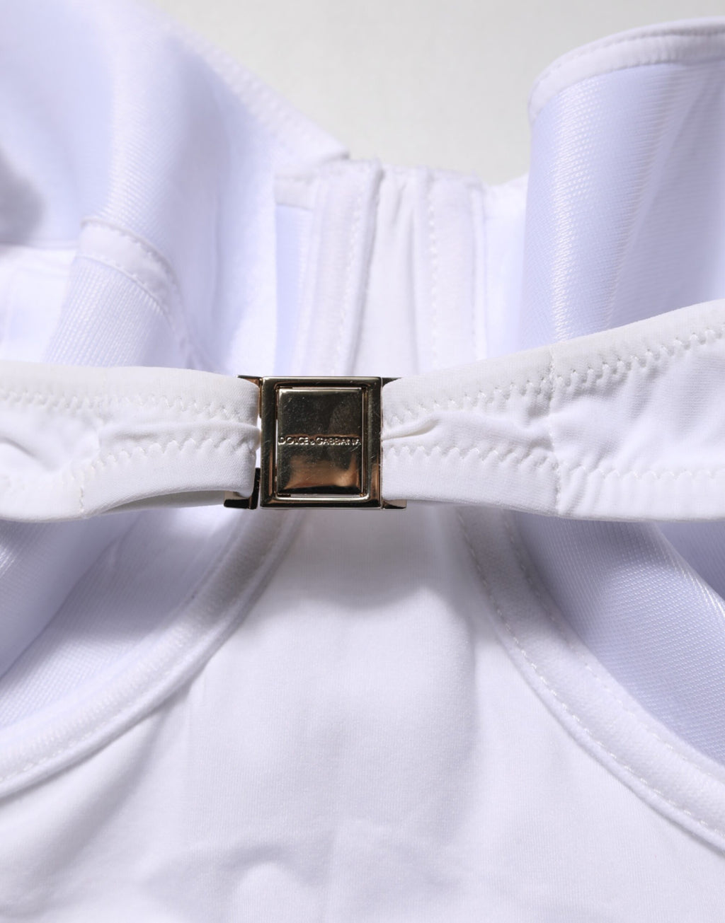 White Padded Balconette One Piece Swimwear