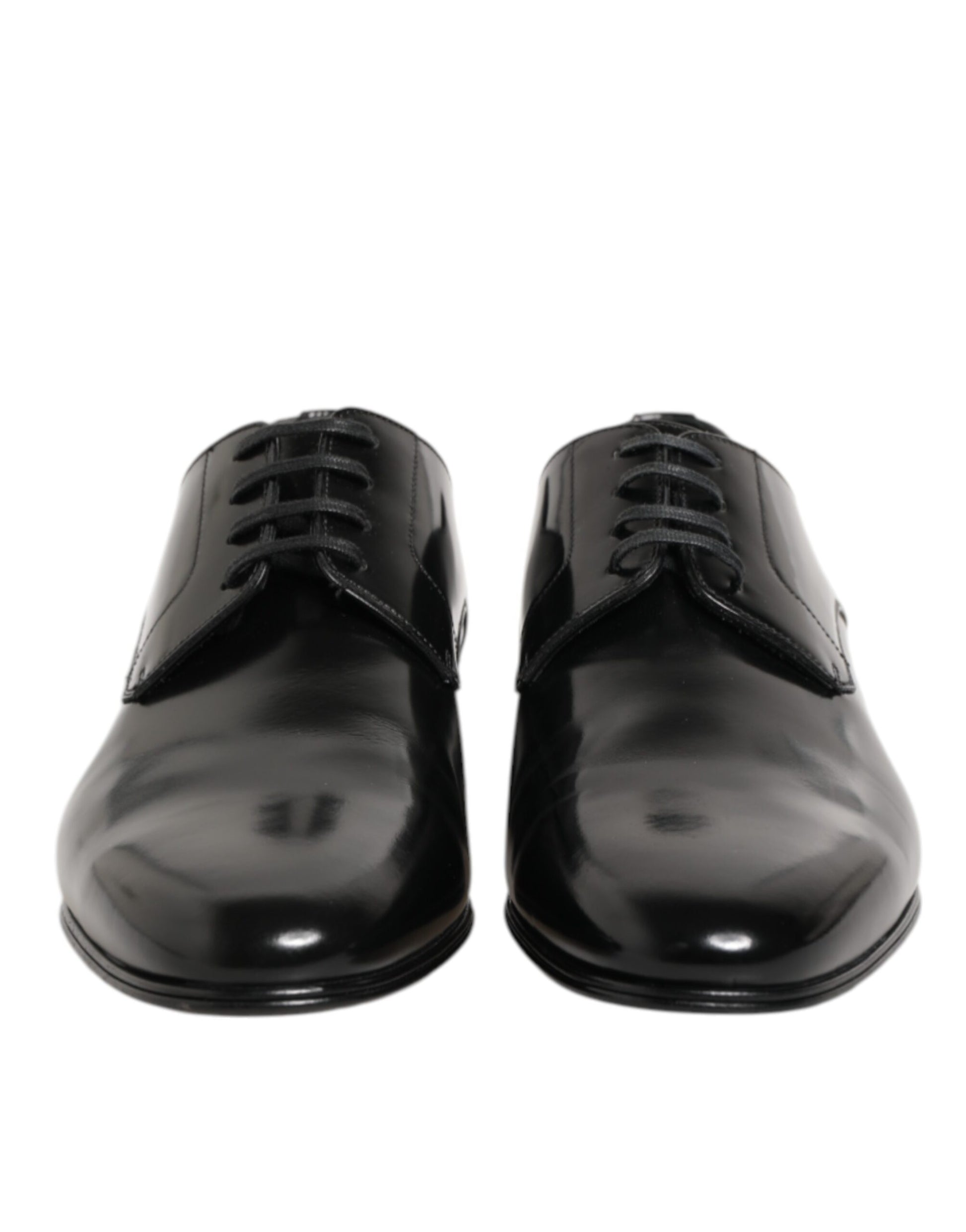 Black Calfskin Leather Derby Men Dress Shoes
