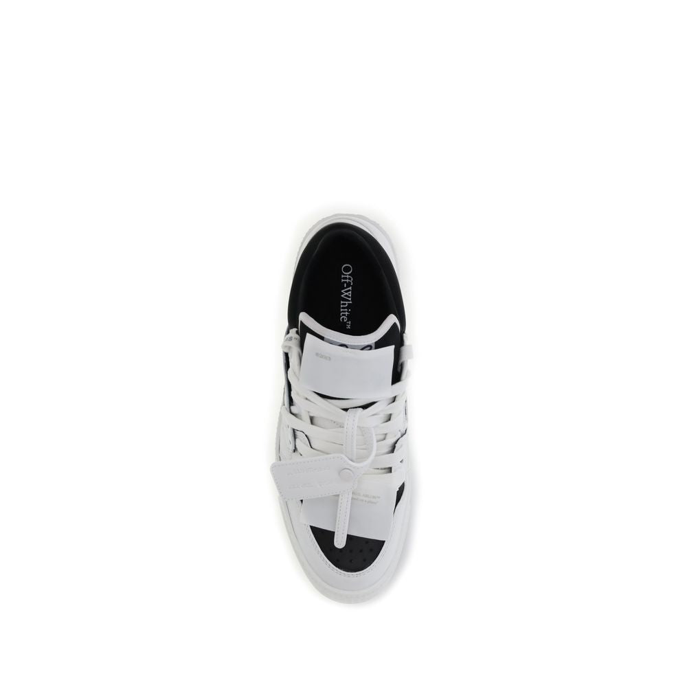 White Leather Low Top Sneakers