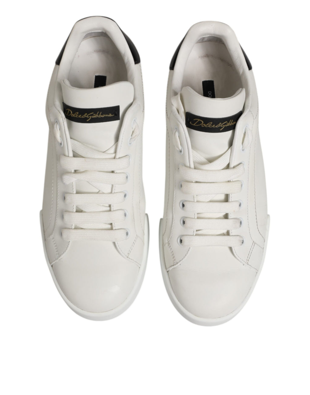 White Black Leather Low Top Men Sneakers Shoes
