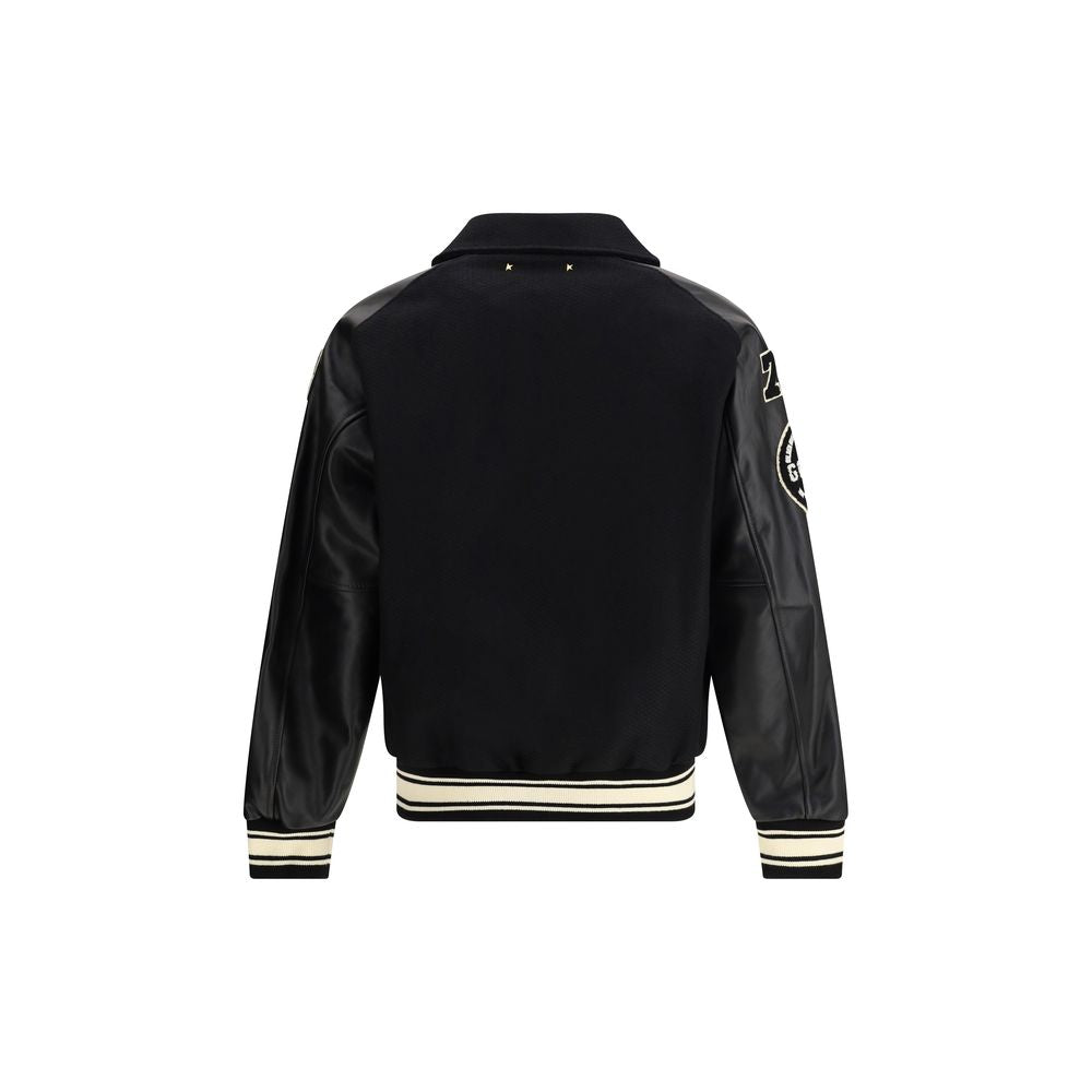 Black Wool Oves Aries Bomber