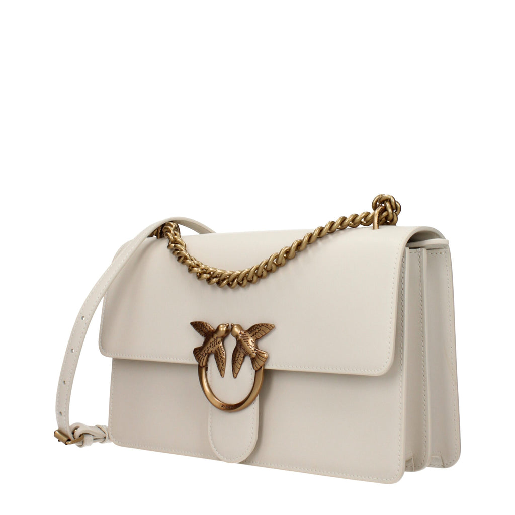 Beige Leather Crossbody Bag