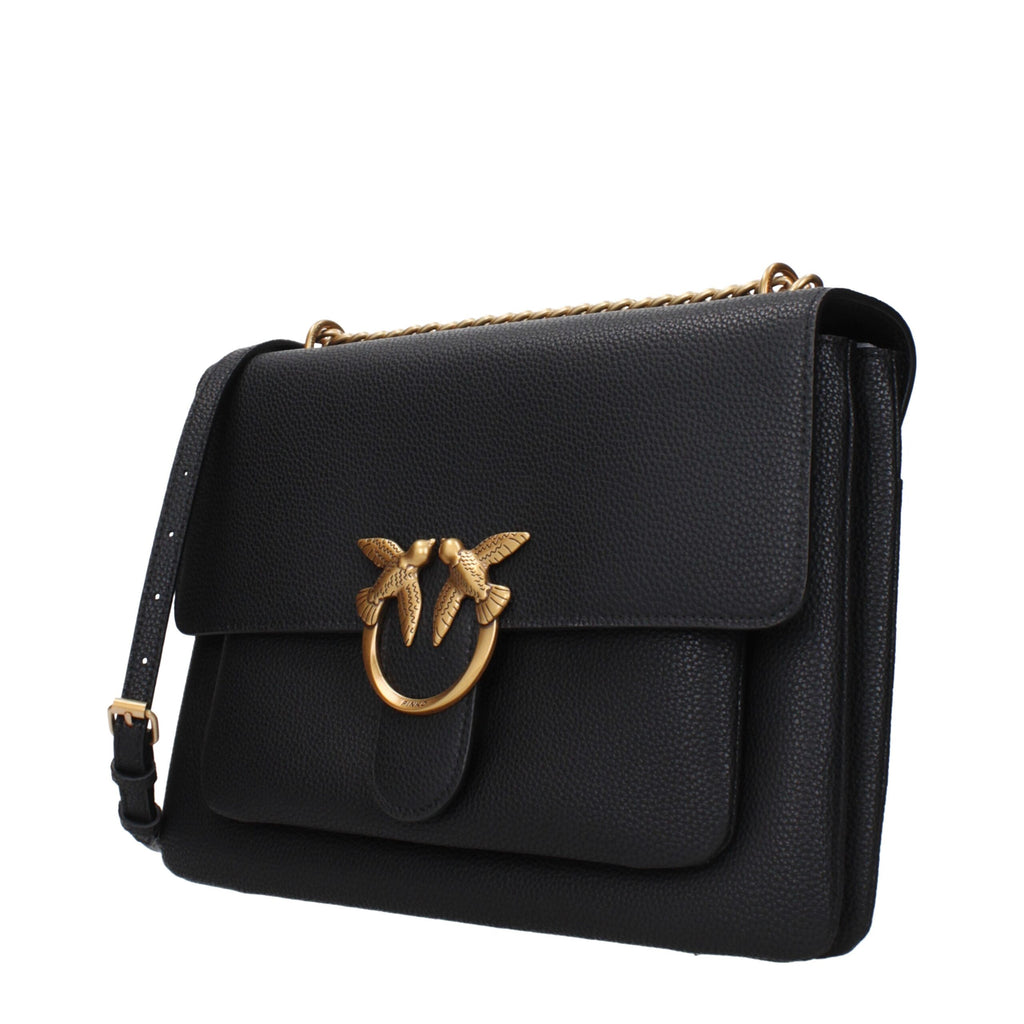 Black Leather Crossbody Bag