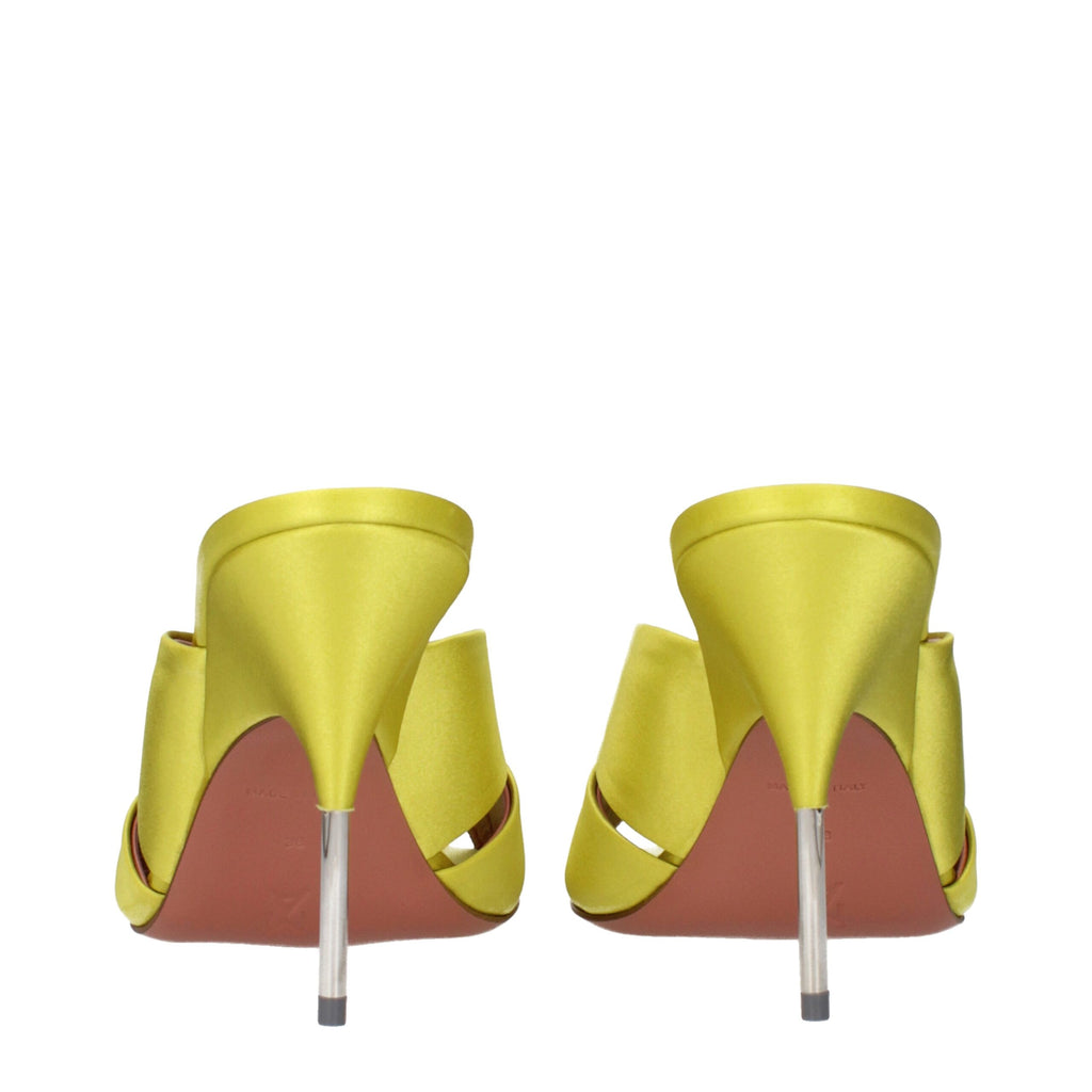 Green Satin Stiletto Heel Sandals