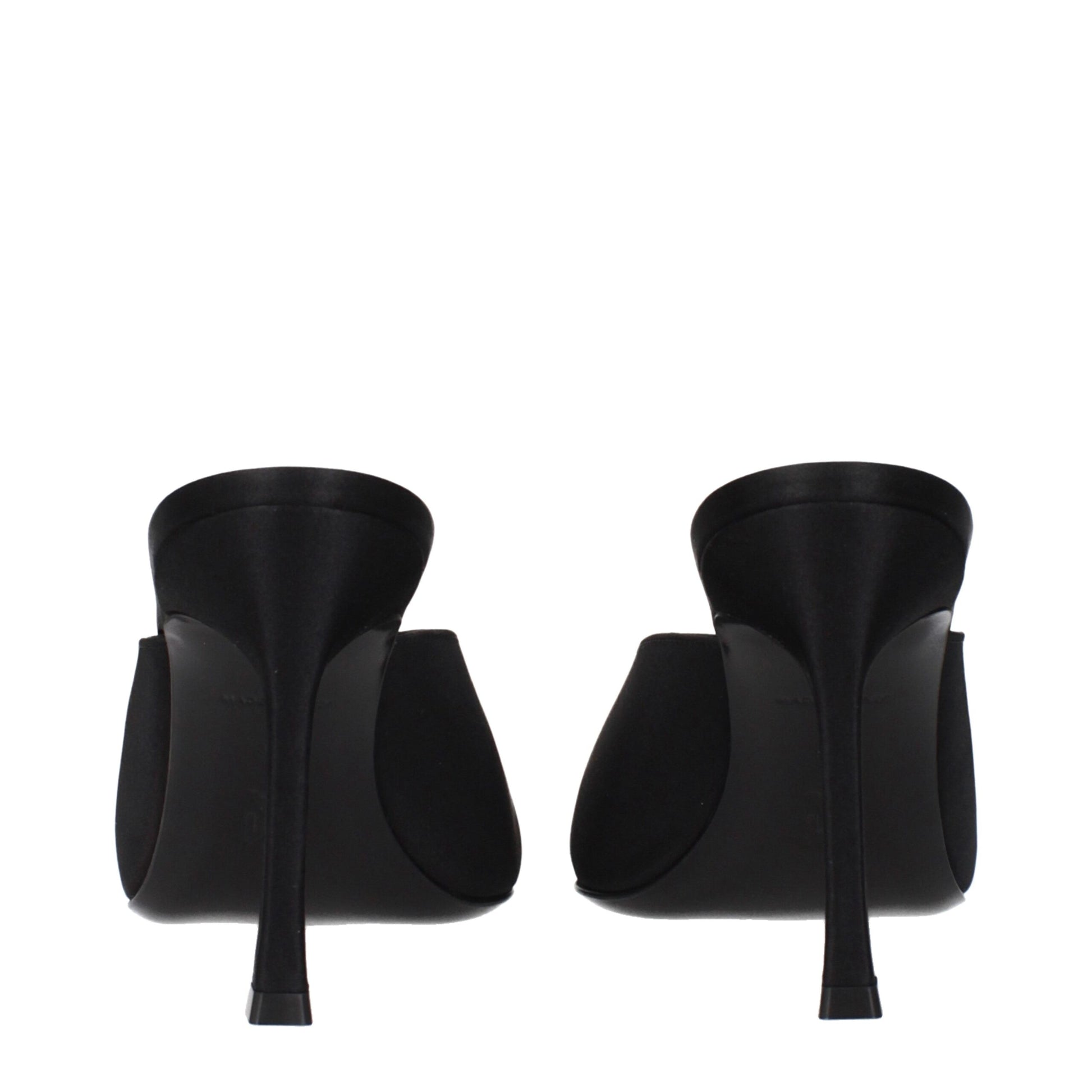 Black Satin High Heel Pumps