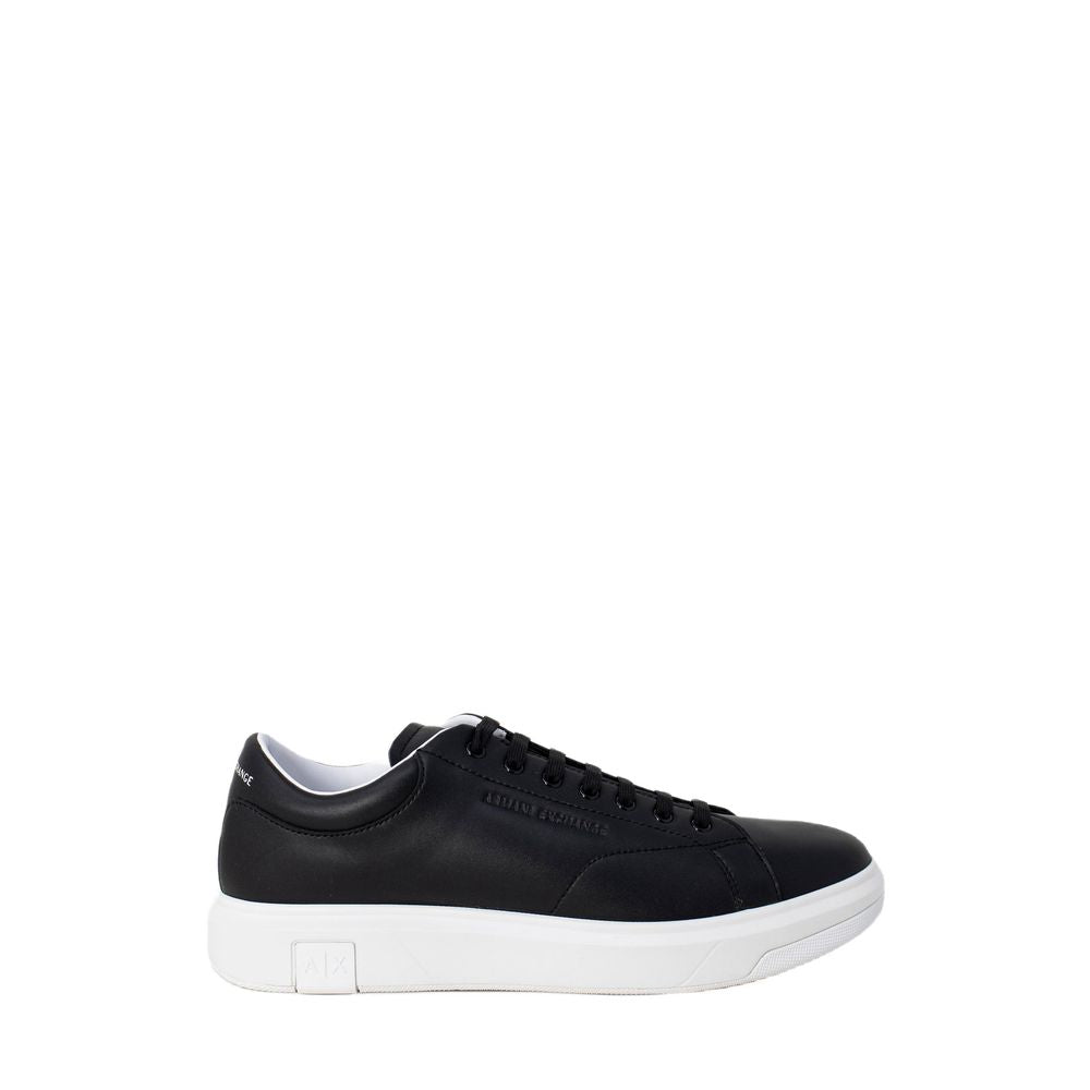 Black Leather Low Top Sneakers
