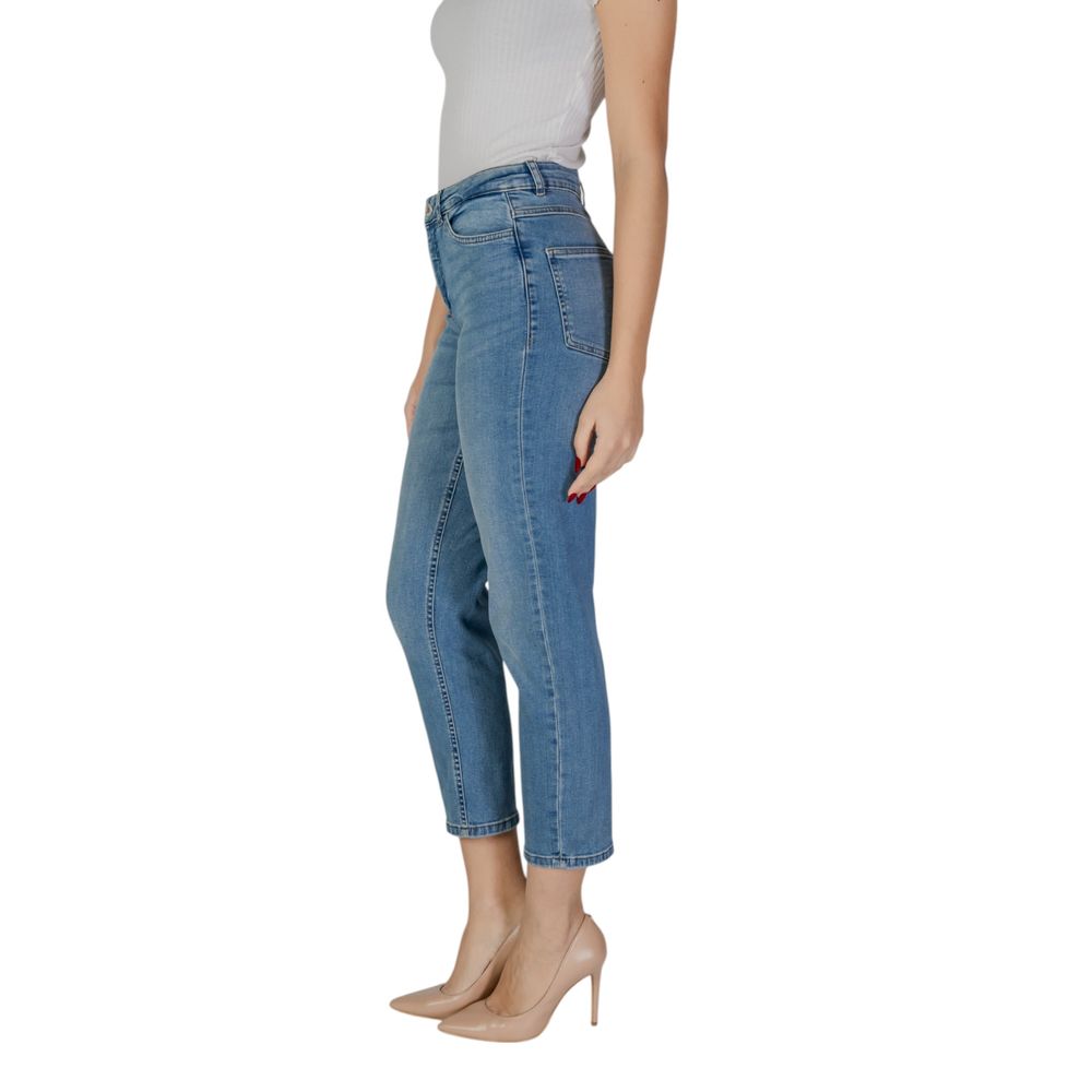 Light Blue Cotton Mom Jeans