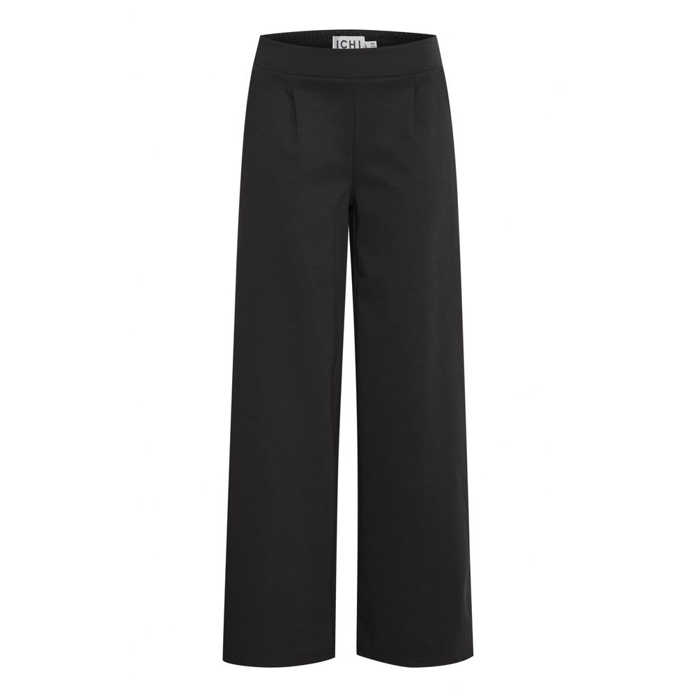 Black Recycled Polyurethane Casual Pants