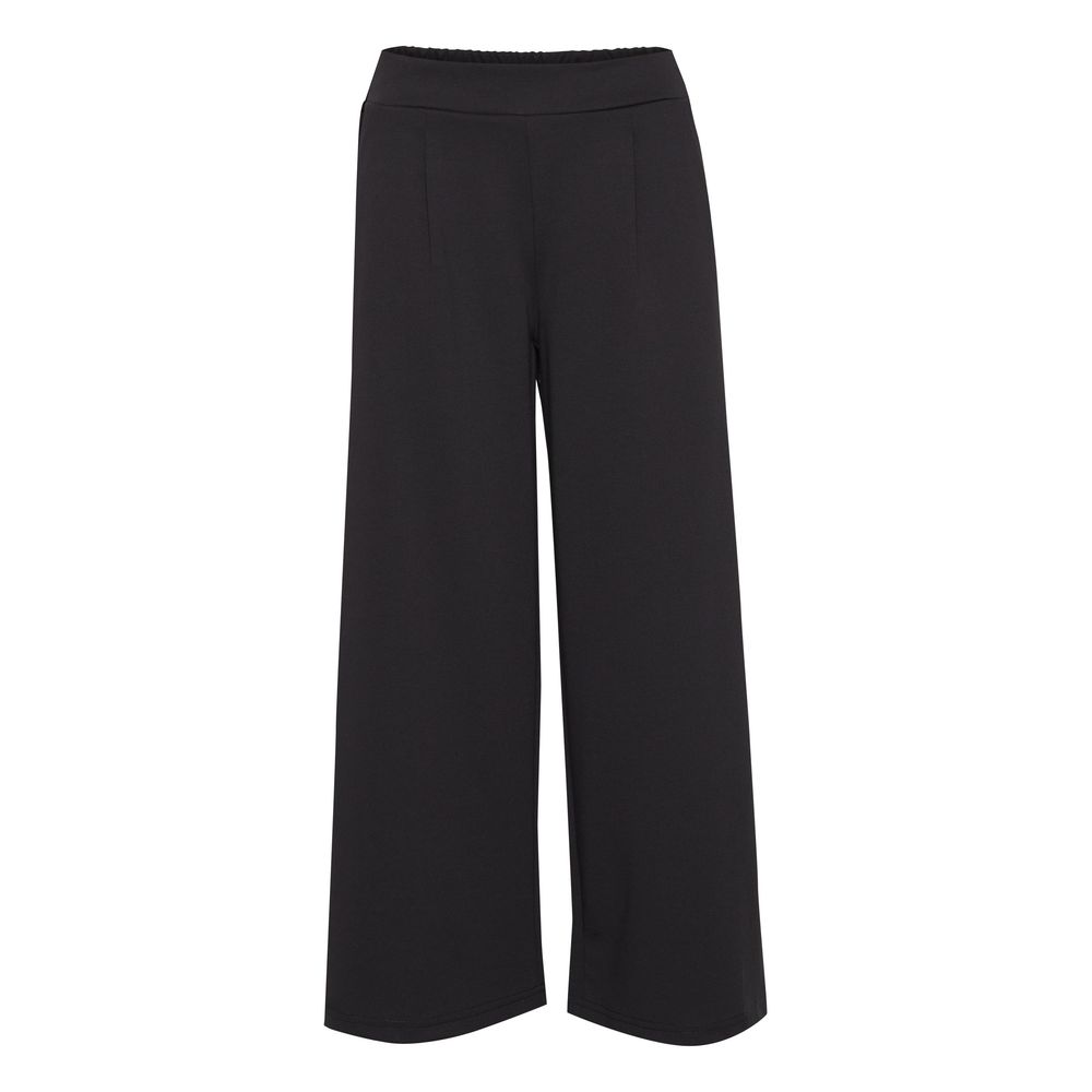 Black Recycled Polyester Flared Pants