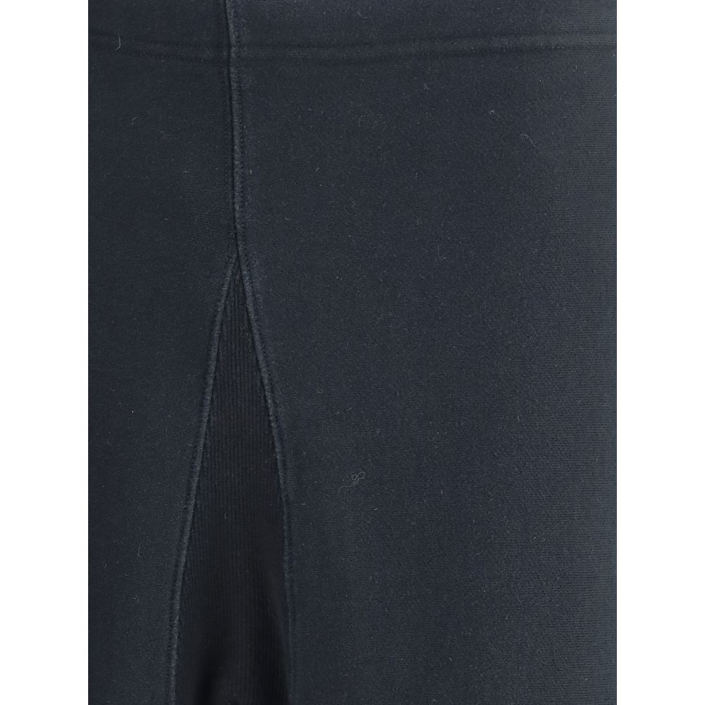 Black Cotton Casual Pants