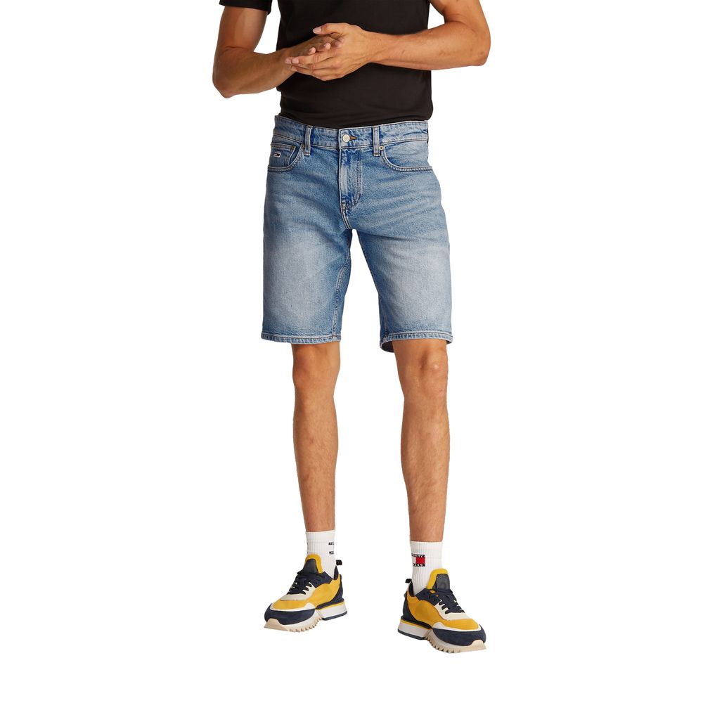 Light Blue Recycled Cotton Bermuda Shorts