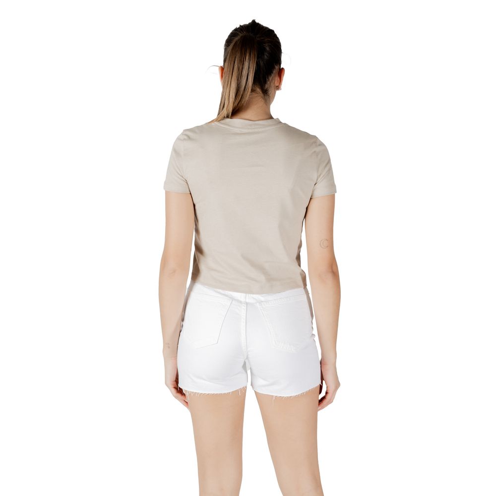 Beige Recycled Cotton T-Shirt