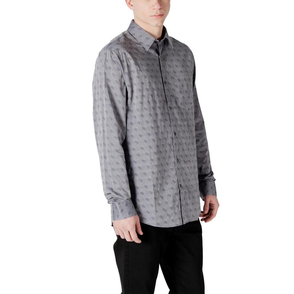 Gray Cotton Pattern Shirt