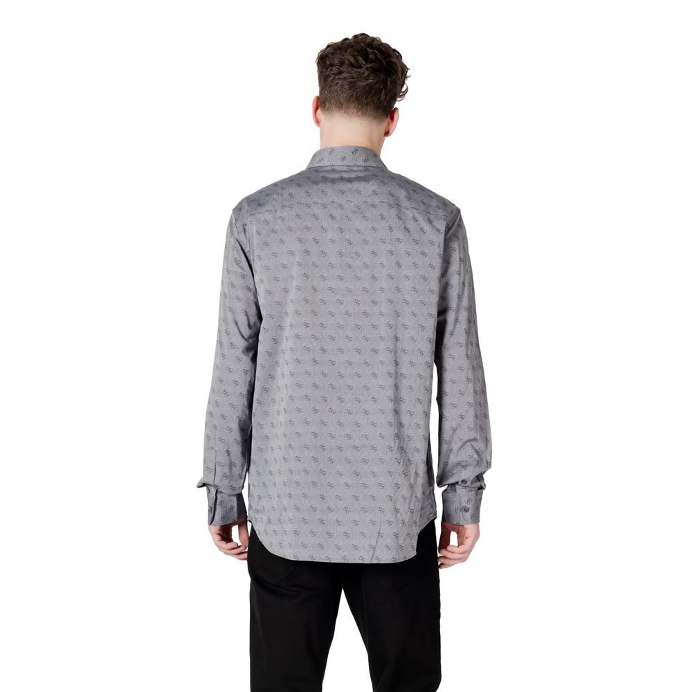 Gray Cotton Pattern Shirt