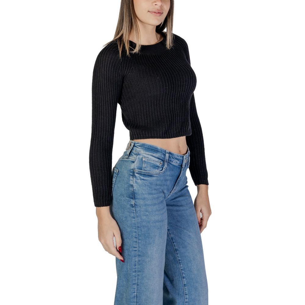 Black Marabou Sweatshirt