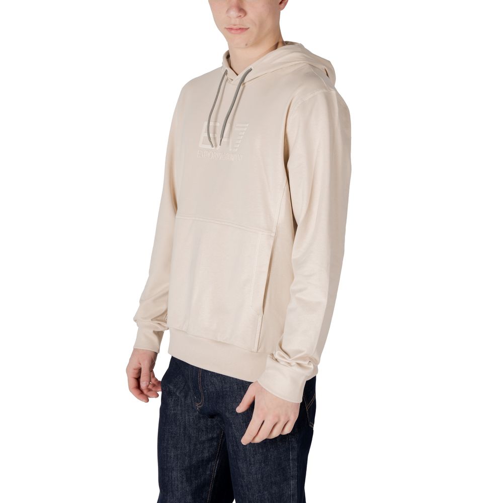 Beige Cotton Hoodie