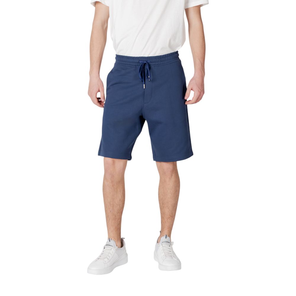 Blue Cotton Bermuda Shorts
